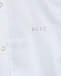 Рубашка однотонная с логотипом в тон, белая BOSS | Фото 3