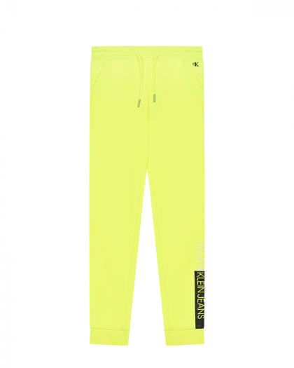 Спортивные брюки салатового цвета Calvin Klein | Фото 1