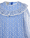 Голубое платье из фатина с вышивкой GG GUCCI | Фото 3