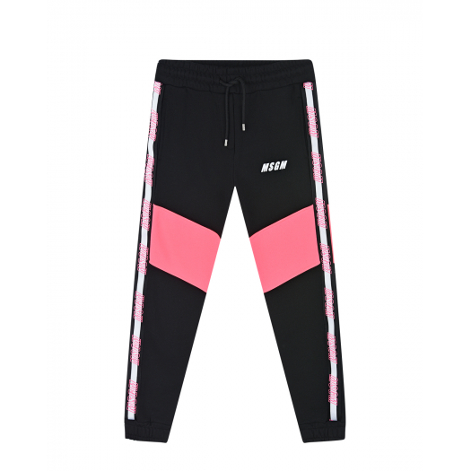 Спортивные брюки с розовыми вставками MSGM | Фото 1