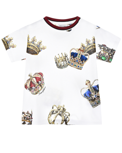 Хлопковая футболка с принтом Dolce&Gabbana | Фото 1