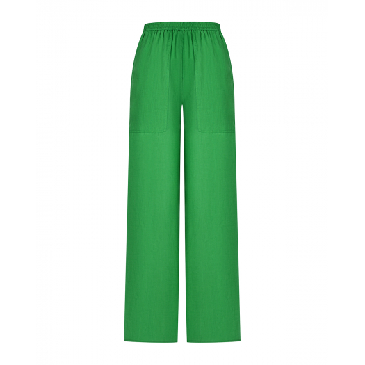 Зеленые льняные брюки Nude | Фото 1