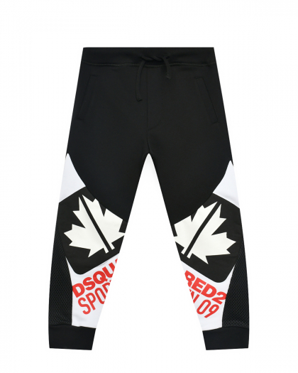 Спортивные брюки с лого, черные Dsquared2 | Фото 1
