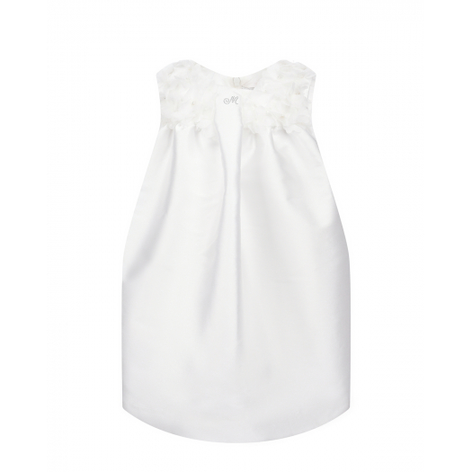Белое платье с аппликацией Monnalisa | Фото 1