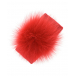 Красная повязка с меховым помпоном Aletta | Фото 1
