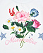 Футболка с цветочным принтом с лого Monnalisa | Фото 3