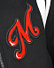 Черная спортивная куртка с белыми полосками MSGM | Фото 4