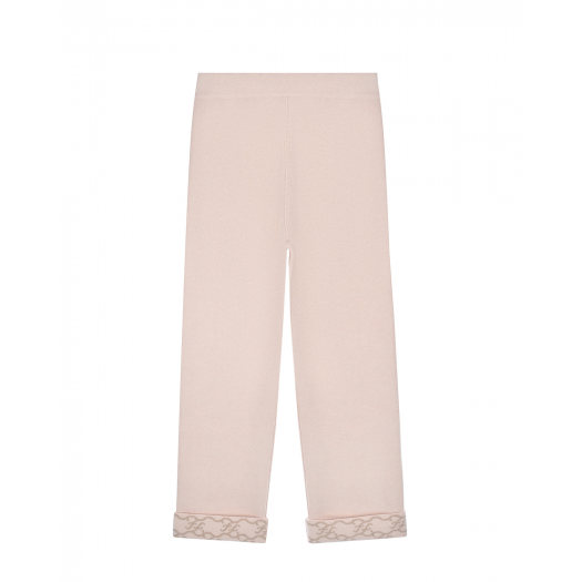 Розовые брюки из шерсти и кашемира Fendi | Фото 1