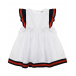 Белое платье с красно-черным кантом Aletta | Фото 1