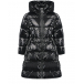 Черное стеганое пальто с глянцевым эффектом TWINSET | Фото 1