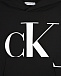 Черная толстовка-худи с белым логотипом Calvin Klein | Фото 3
