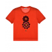 Красная футболка с цветочной аппликацией Dolce&Gabbana | Фото 1