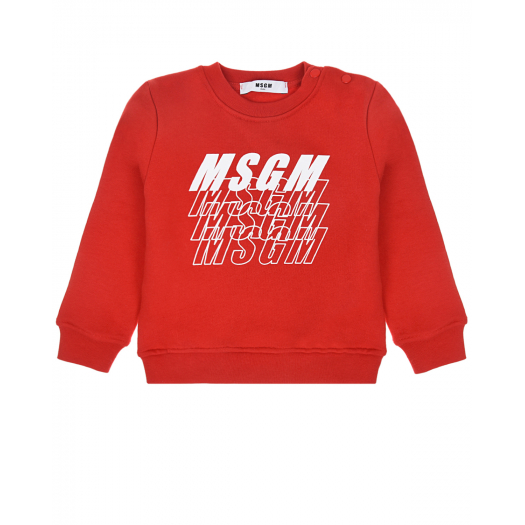 Красный свитшот с логотипом MSGM | Фото 1
