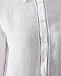 Рубашка прямая с декором макраме, белая 120% Lino | Фото 8