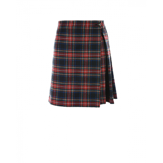 Шерстяная юбка с принтом тартан Dolce&Gabbana | Фото 1