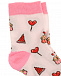 Светло-розовые носки с принтом &quot;капкейки&quot; Story Loris | Фото 2