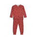 Красная пижама со сплошным принтом &quot;Грибы и листья&quot; Sanetta | Фото 1