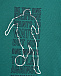 Свитшот с принтом футболиста, зеленый Bikkembergs | Фото 3