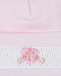 Розовая шапка с цветочной вышивкой Kissy Kissy | Фото 3