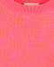 Розовый джемпер GG Supreme с люрексом GUCCI | Фото 3