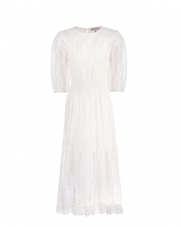 Белое платье с вышивкой TWINSET Белый, арт. 221GJ2Q65 526 OFF WHITE | Фото 1