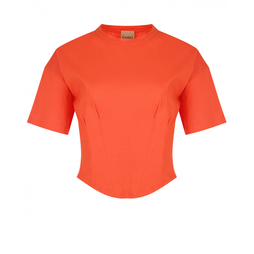 Приталенная оранжевая футболка  | Фото 1
