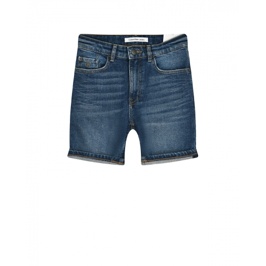Синие джинсовые бермуды Calvin Klein | Фото 1