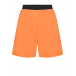 Оранжевые шорты с поясом на резинке MSGM | Фото 1
