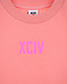 Розовая футболка с логотипом на подоле GCDS | Фото 3