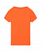 Оранжевая футболка с белым лого Philipp Plein | Фото 2
