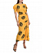 Желтое шелковое платье-миди No. 21 | Фото 3