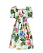 Поплиновое платье с цветочным принтом Dolce&Gabbana | Фото 3