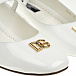 Туфли c золотым логотипом, белые Dolce&Gabbana | Фото 6