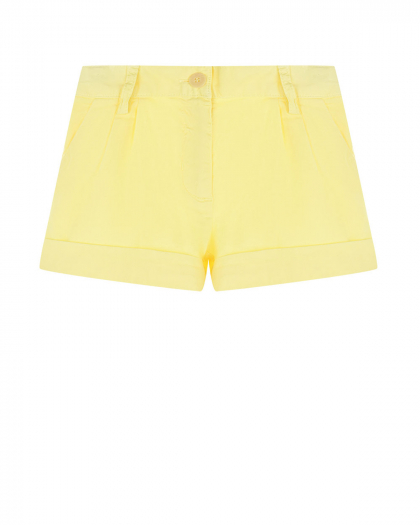 Желтые шорты с отворотами IL Gufo | Фото 1