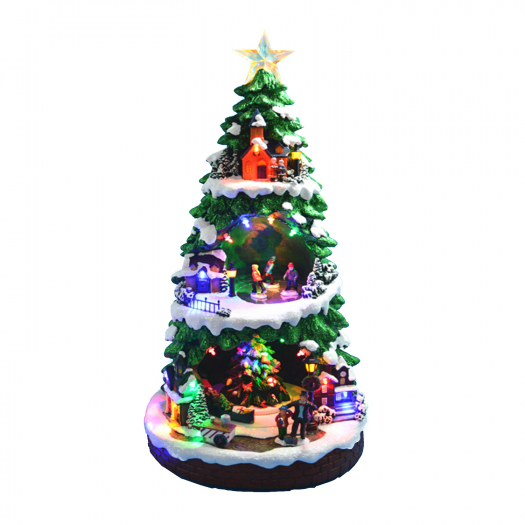 Новогодний сувенир &quot;Рождественская елка&quot; 27x25,5x51 см (адаптер, LED) Timstor | Фото 1