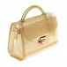 Золотистая лаковая сумка 8х13х16 см. Monnalisa | Фото 2