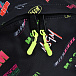 Черный рюкзак с разноцветным логотипом, 40x35x10 см MSGM | Фото 6