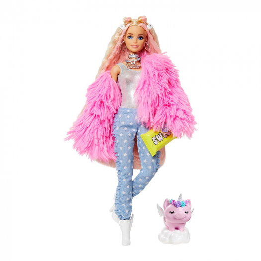 Кукла Barbie &quot;Экстра&quot; в розовой куртке  | Фото 1