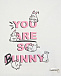 Белая косынка с принтом &quot;You are so bunny&quot; Il Trenino | Фото 3