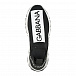 Черные кроссовки-носки с лого Dolce&Gabbana | Фото 4