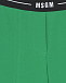 Зеленые брюки с черным поясом на резинке MSGM | Фото 3
