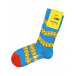 Синие носки с принтом &quot;смайлы&quot; Happy Socks | Фото 1