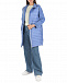 Голубое стеганое пальто с капюшоном Diego M | Фото 2