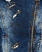 Утепленная джинсовая куртка с отделкой из эко-меха Monnalisa | Фото 4