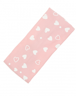 Розовая повязка с белыми сердцами Catya Розовый, арт. 216180 9286 | Фото 2