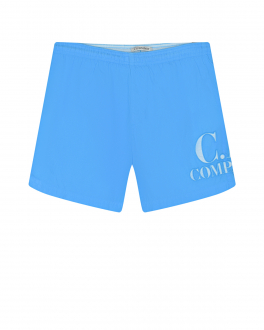 Голубые шорты для купания CP Company Голубой, арт. 12CKBW014C-005904G 833 | Фото 1