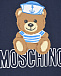 Темно-синяя футболка с принтом &quot;медвежонок-морячок&quot; Moschino | Фото 3