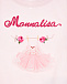 Розовая туника с аппликацией &quot;платье&quot; Monnalisa | Фото 3