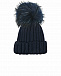 Темно-синяя шапка с полосками из страз Joli Bebe | Фото 2