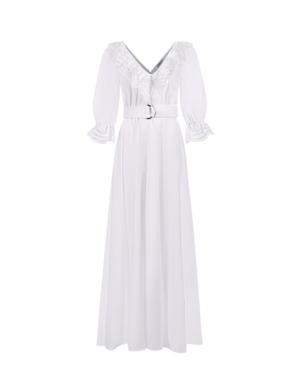 Белое платье с воланами Parosh | Фото 1